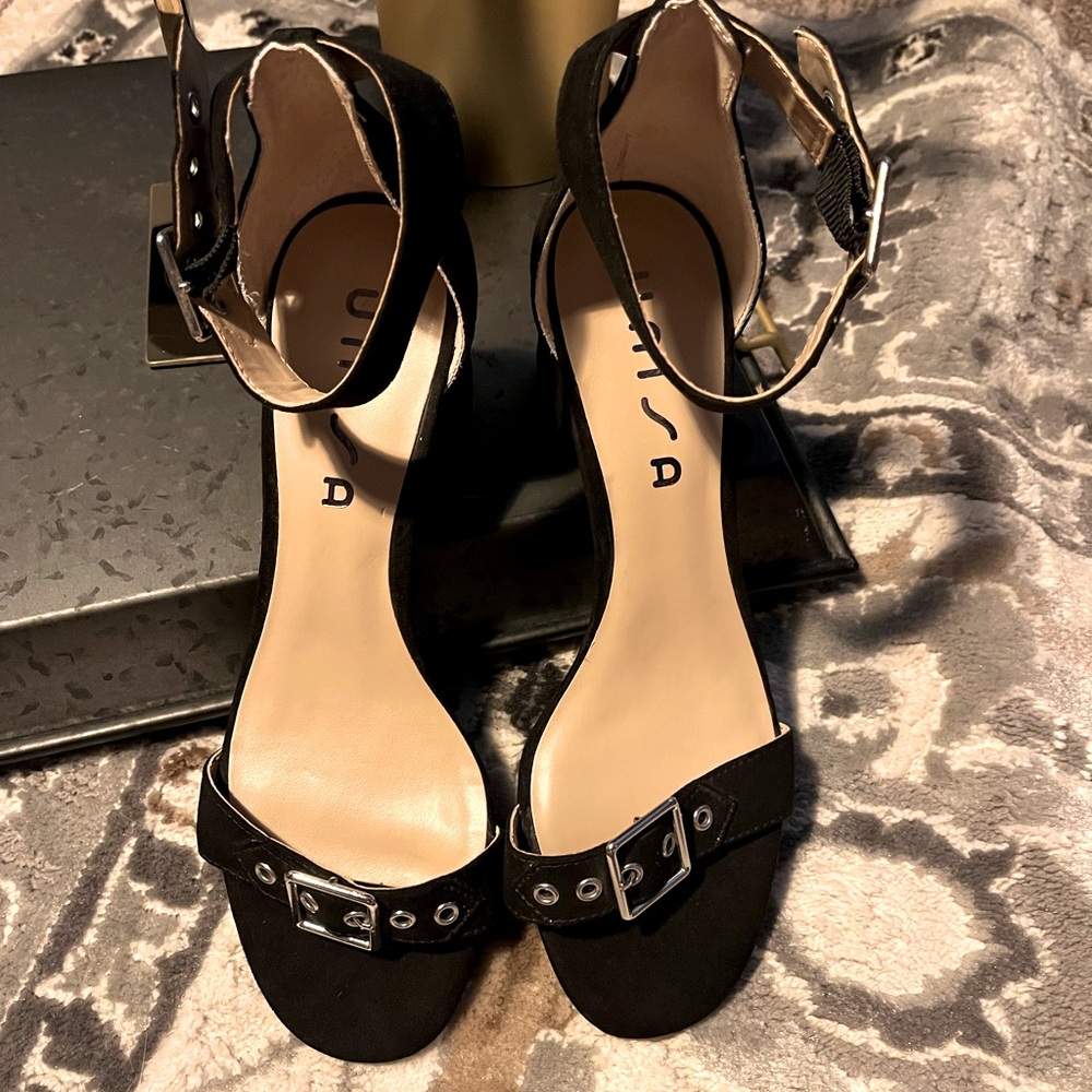 Unisa Black Buckle Shoes. Brand New